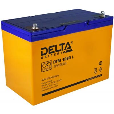 Аккумулятор для ИБП Delta Battery DTM L, 216х169х306 мм (ВхШхГ),  Необслуживаемый свинцово-кислотный,  12V/90 Ач, цвет: оранжевый, (DTM 1290 L)