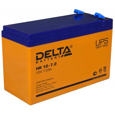 Аккумулятор для ИБП Delta Battery HR, 100х65х151 мм (ВхШхГ),  Необслуживаемый свинцово-кислотный,  12V/7,2 Ач, цвет: оранжевый, (HR 12-7.2)