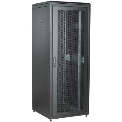 Шкаф серверный напольный ITK LINEA N, IP20, 47U, 2270х800х800 мм (ВхШхГ), дверь: перфорация, боковая панель: сплошная съемная, разборный, цвет: чёрный