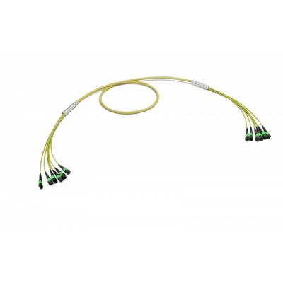 Комм. шнур оптический Eurolan, MTP/MTP, OS2 9/125, LSZH (нг(A)-HF), 50м, Ø 8,4мм, зелёный хвостовик, цвет: жёлтый