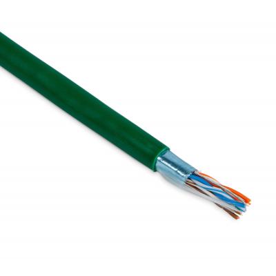 Кабель витая пара Hyperline FUTP4-C5E-P26-IN-PVC, PVC, F/UTP, кат. 5е, проводник Ø 0,48мм, 100м, коробка, тип прокладки: внутри зданий, цвет: зелёный