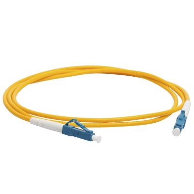Комм. шнур оптический Lanmaster, Simplex LC/LC (UPC/APC), OS2 9/125, LSZH, 1м, синий хвостовик, цвет: жёлтый