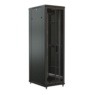Шкаф серверный напольный WRline TT, IP20, 47U, 2277х600х800 мм (ВхШхГ), дверь: двойная распашная, перфорация, боковая панель: сплошная, разборный, цве