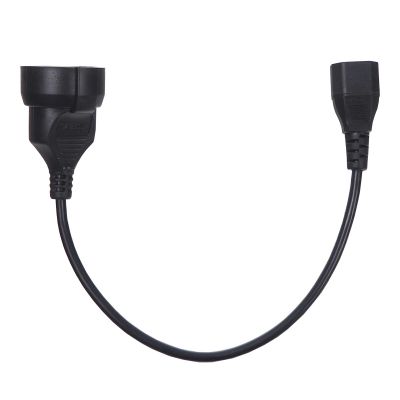 Силовой шнур BNH, Type-F, вилка IEC 320 C14, 0.3 м, 10А, цвет: чёрный