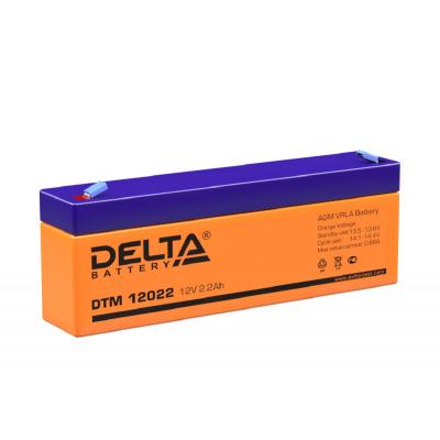 Аккумулятор для ИБП Delta Battery DTM, 67х35х178 мм (ВхШхГ),  Необслуживаемый свинцово-кислотный,  12V/2,2 Ач, цвет: оранжевый, (DTM 12022)