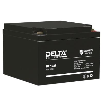 Аккумулятор для ИБП Delta Battery DT, 126х175х167 мм (ВхШхГ),  Необслуживаемый свинцово-кислотный,  12V/26 Ач, цвет: чёрный, (DT 1226)